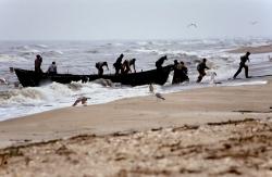 Schwarzes Meer: Fischer in Gura Portizia