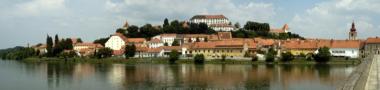 Panorama von Ptui an der Drau