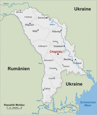 Landkarte Rep. Moldau